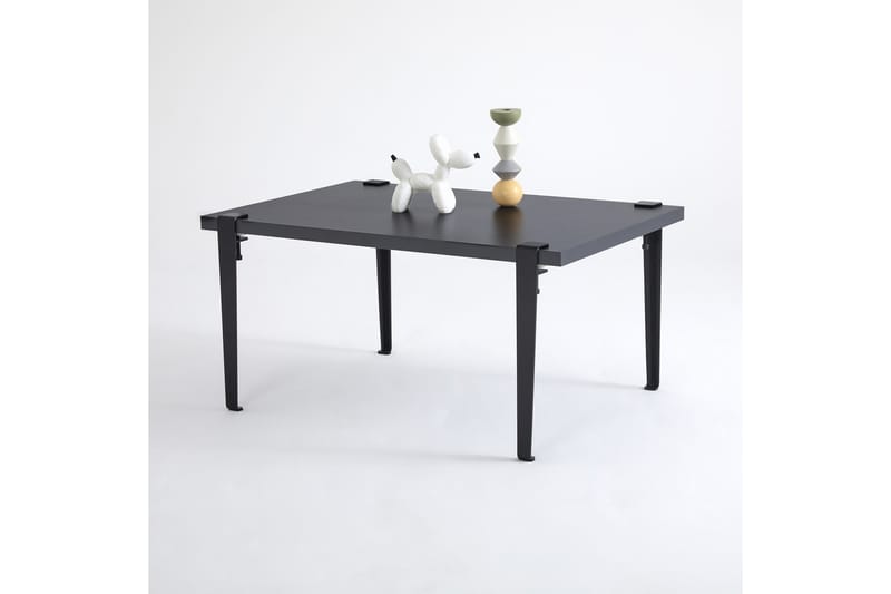 Neda sohvapöytä 90x60 cm musta - Hanah Home - Huonekalut - Pöytä & ruokailuryhmä - Sohvapöytä