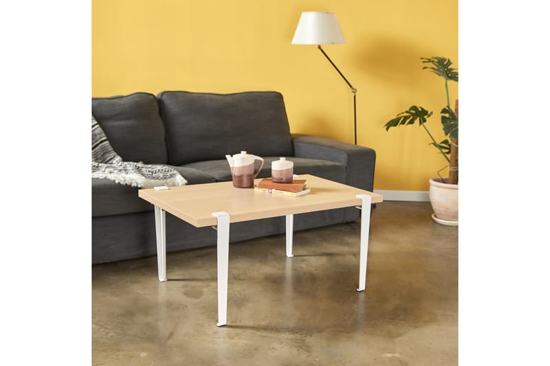 Neda sohvapöytä 90x60 cm ruskea/valkoinen - Hanah Home - Huonekalut - Pöytä & ruokailuryhmä - Sohvapöytä