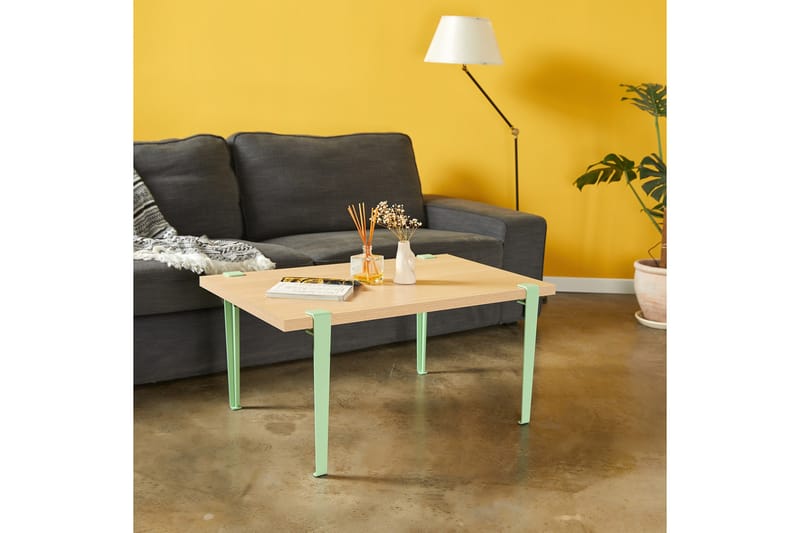 Neda sohvapöytä 90x60 cm ruskea/sininen - Hanah Home - Huonekalut - Pöytä & ruokailuryhmä - Sohvapöytä
