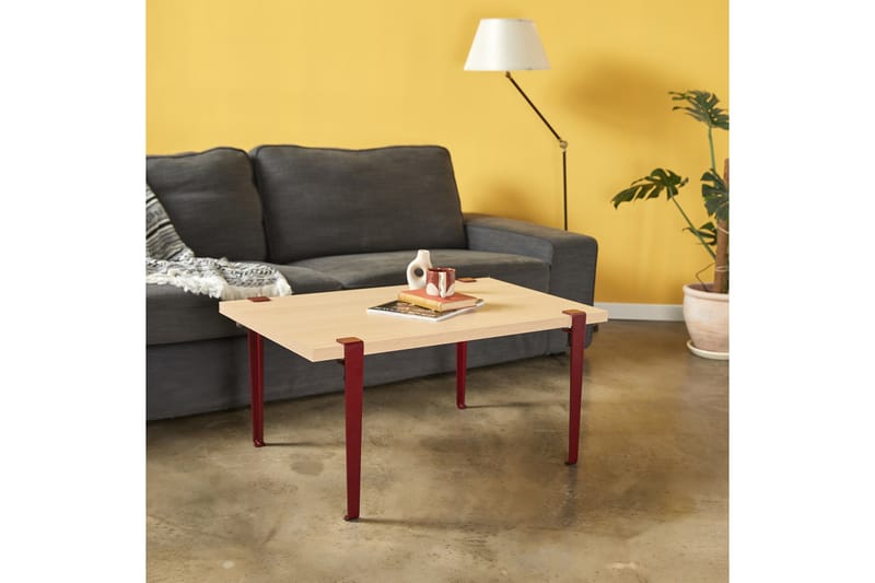Neda sohvapöytä 90x60 cm tummanruskea - Hanah Home - Huonekalut - Pöytä & ruokailuryhmä - Sohvapöytä