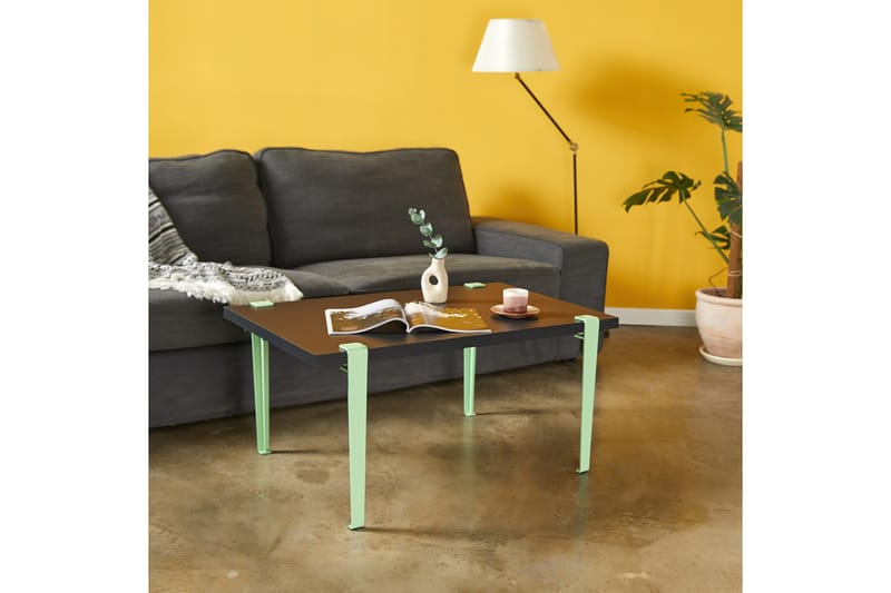 Neda sohvapöytä 90x60 cm musta/sininen/vihreä - Hanah Home - Huonekalut - Pöytä & ruokailuryhmä - Sohvapöytä