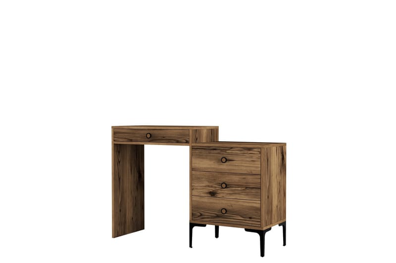 Ameias kampauspöytä 124x84,7 cm ruskea - Hanah Home - Huonekalut - Pöytä & ruokailuryhmä - Meikki- & kampauspöydät