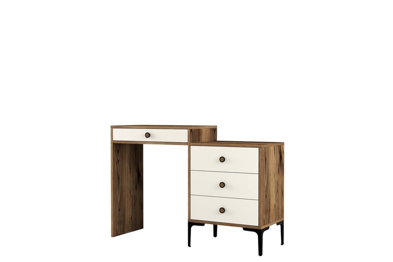Ameias kampauspöytä 124x84,7 cm ruskea/beige - Hanah Home - Huonekalut - Pöytä & ruokailuryhmä - Meikki- & kampauspöydät