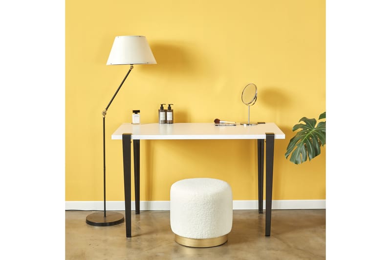 Elaea kampauspöytä 45x75 cm valkoinen/musta - Hanah Home - Huonekalut - Pöytä & ruokailuryhmä - Meikki- & kampauspöydät