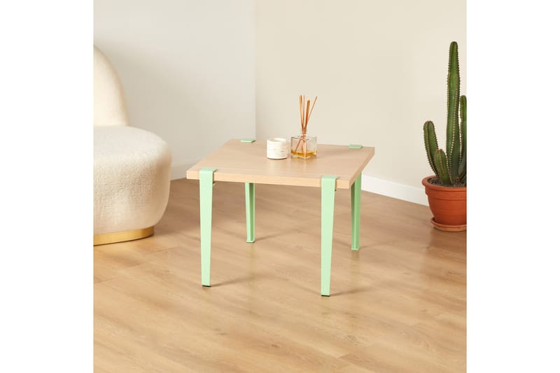 Halicheron sohvapöytä 60x60 cm ruskea/sininen - Hanah Home - Huonekalut - Pöytä & ruokailuryhmä - Sohvapöytä