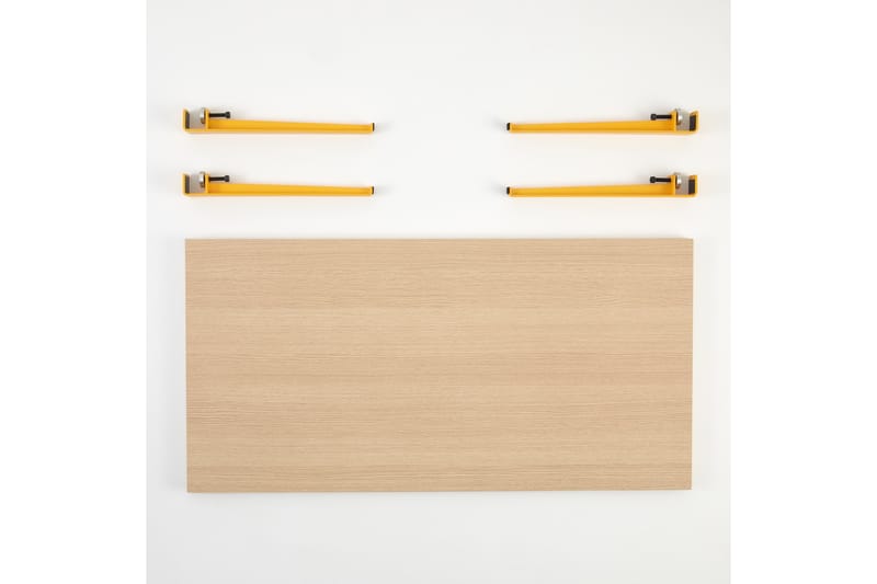 Fonissa sohvapöytä 120x60 cm ruskea/keltainen - Hanah Home - Huonekalut - Pöytä & ruokailuryhmä - Sohvapöytä