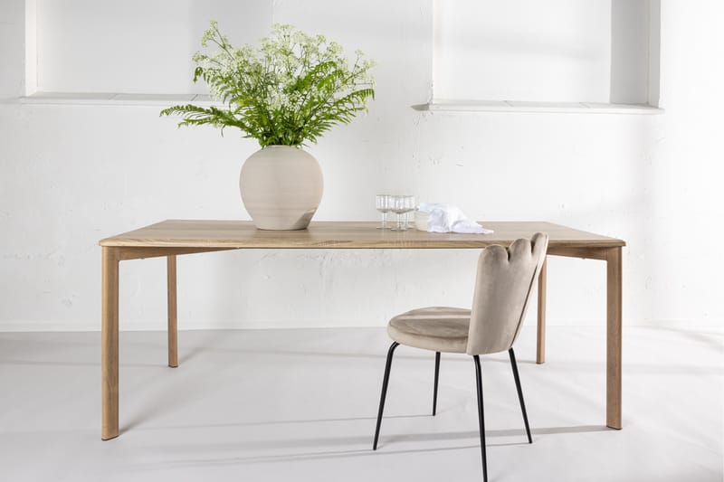 Ruokapöytä Damon 75x200 cm - Valkoinen - Huonekalut - Pöytä & ruokailuryhmä - Ruokapöydät & keittiön pöydät