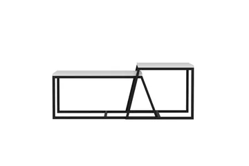 Minimal sohvapöytä 75x50 cm valkoinen - Hanah Home - Huonekalut - Pöytä & ruokailuryhmä - Apupöytä & sivupöytä - Sarjapöytä