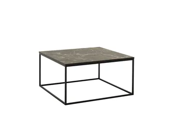 Ajmit sohvapöytä 80x80 cm musta - Hanah Home - Huonekalut - Pöytä & ruokailuryhmä - Sohvapöytä