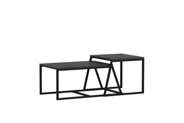 Minimal sohvapöytä 75x50 cm musta - Hanah Home - Huonekalut - Pöytä & ruokailuryhmä - Apupöytä & sivupöytä - Sarjapöytä