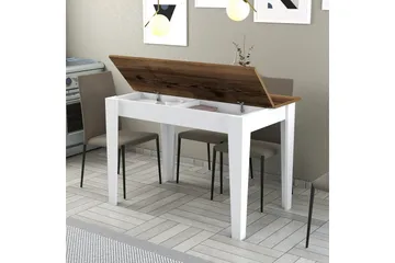Levents ruokapöytä 110x72 cm ruskea/valkoinen - Hanah Home - Huonekalut - Pöytä & ruokailuryhmä - Ruokapöydät & keittiön pöydät