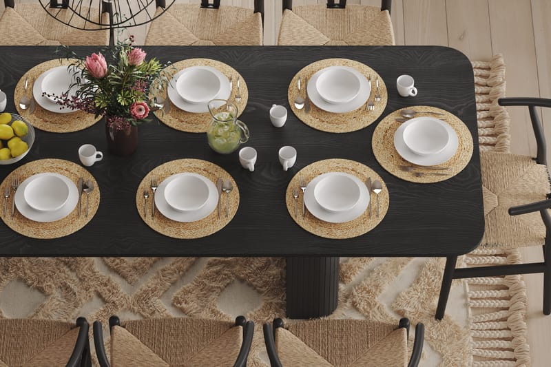 Ruokapöytä Kopparbo 200-60 cm Jatkettava - Musta Puu - Huonekalut - Pöytä & ruokailuryhmä - Ruokapöydät & keittiön pöydät