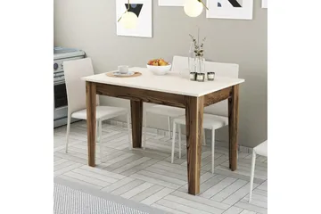 Levents ruokapöytä 110x72 cm ruskea/beige - Hanah Home - Huonekalut - Pöytä & ruokailuryhmä - Ruokapöydät & keittiön pöydät