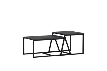 Minimal sohvapöytä 75x50 cm musta - Hanah Home - Huonekalut - Pöytä & ruokailuryhmä - Apupöytä & sivupöytä - Sarjapöytä