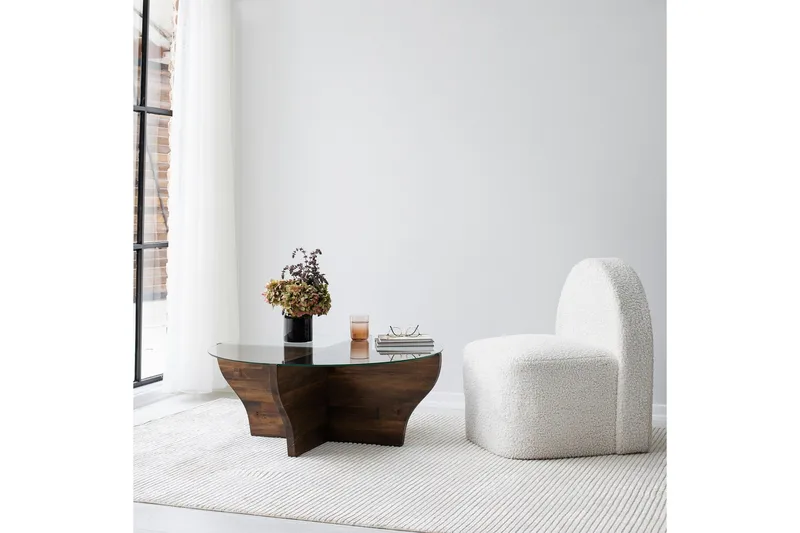 Amphora sohvapöytä 92 cm ruskea - Hanah Home - Huonekalut - Pöytä & ruokailuryhmä - Sohvapöytä