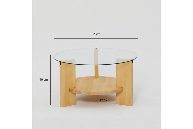 Mumondo sohvapöytä 75 cm ruskea - Hanah Home - Huonekalut - Pöytä & ruokailuryhmä - Sohvapöytä