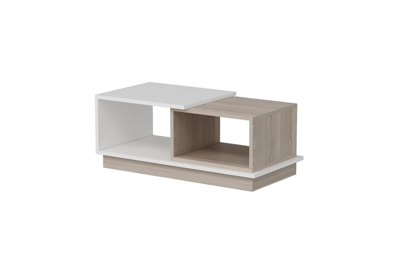 Schmida sohvapöytä 90x45 cm valkoinen/ruskea - Hanah Home - Huonekalut - Pöytä & ruokailuryhmä - Sohvapöytä