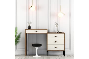 Ameias kampauspöytä 124x84,7 cm ruskea/beige - Hanah Home - Huonekalut - Pöytä & ruokailuryhmä - Meikki- & kampauspöydät