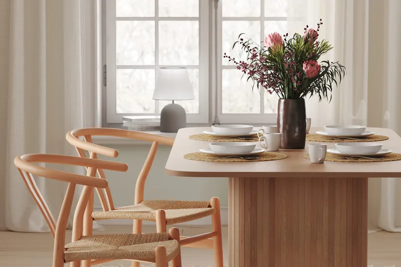 Kopparbo Ruokapöytä 180-240 cm jatkettava - Vaalea valkolakattu tammi - Huonekalut - Pöytä & ruokailuryhmä - Ruokapöydät & keittiön pöydät