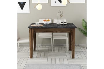 Levents ruokapöytä 110x72 cm ruskea/musta - Hanah Home - Huonekalut - Pöytä & ruokailuryhmä - Marmoripöydät