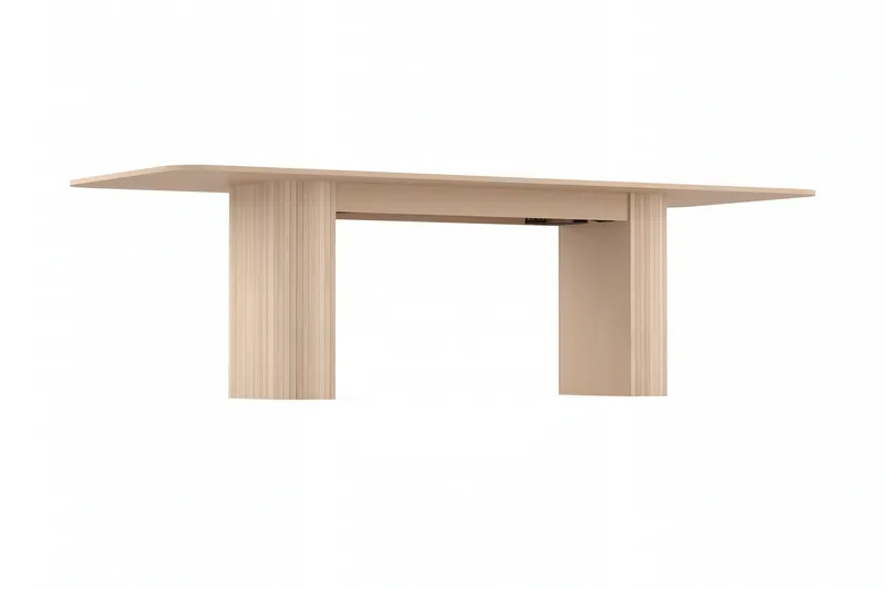 Kopparbo Ruokapöytä 200-260 cm jatkettava jatkolevyllä - Valkolakattu Tammi - Huonekalut - Pöytä & ruokailuryhmä - Ruokapöydät & keittiön pöydät