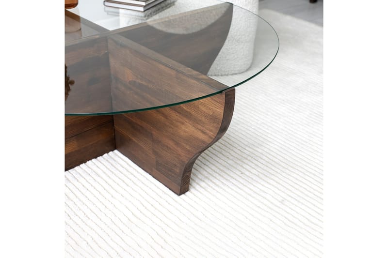 Amphora sohvapöytä 92 cm ruskea - Hanah Home - Huonekalut - Pöytä & ruokailuryhmä - Sohvapöytä