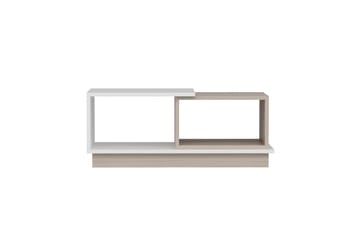 Schmida sohvapöytä 90x45 cm valkoinen/ruskea - Hanah Home - Huonekalut - Pöytä & ruokailuryhmä - Sohvapöytä