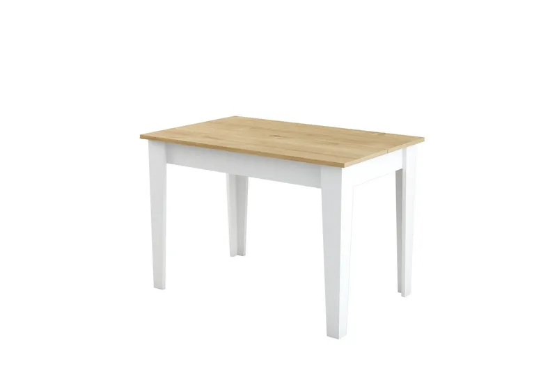 Levents ruokapöytä 110x72 cm valkoinen/ruskea, Hanah Home