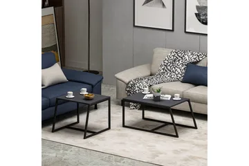 Minimal sohvapöytä 75x50 cm musta - Hanah Home - Huonekalut - Pöytä & ruokailuryhmä - Apupöytä & sivupöytä - Sarjapöytä