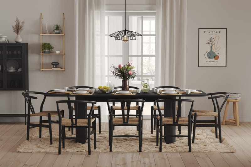 Ruokapöytä Kopparbo 180-240 cm Jatkettava - Musta Puu - Huonekalut - Pöytä & ruokailuryhmä - Ruokapöydät & keittiön pöydät