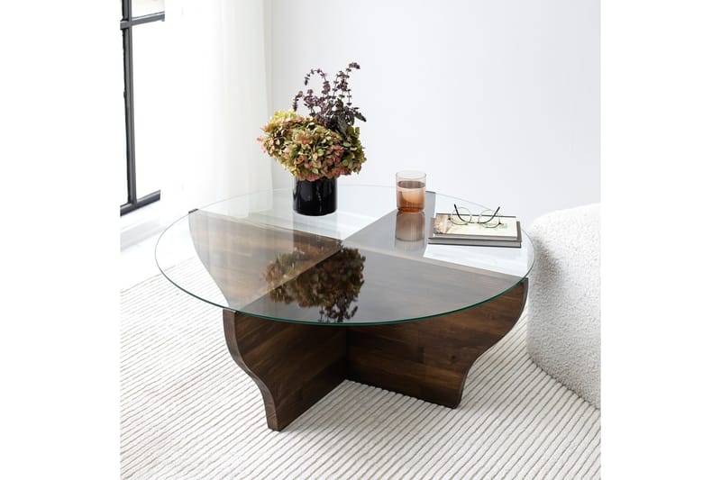 Amphora sohvapöytä 92 cm ruskea - Hanah Home - Huonekalut - Pöytä & ruokailuryhmä - Sohvapöytä