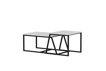 Minimal sohvapöytä 75x50 cm valkoinen - Hanah Home - Huonekalut - Pöytä & ruokailuryhmä - Apupöytä & sivupöytä - Sarjapöytä