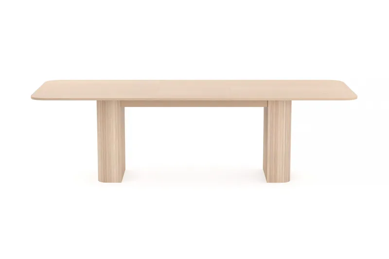 Kopparbo Ruokapöytä 200-260 cm jatkettava jatkolevyllä - Valkolakattu Tammi - Huonekalut - Pöytä & ruokailuryhmä - Ruokapöydät & keittiön pöydät