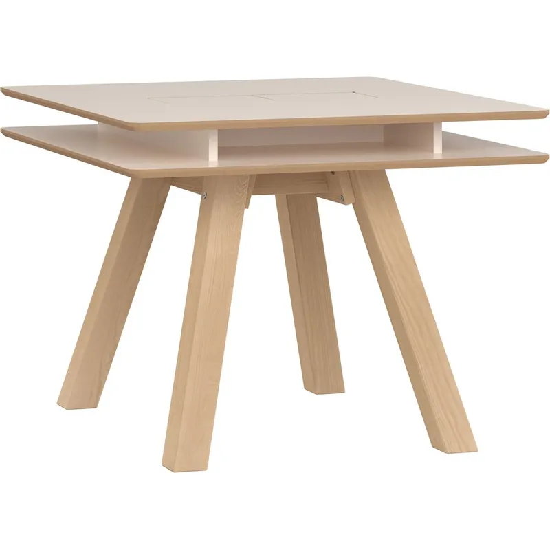 4 You Fresh neliönmuotoinen ruokapöytä 100 cm puu- ja tammijäljitelmällä, Beige