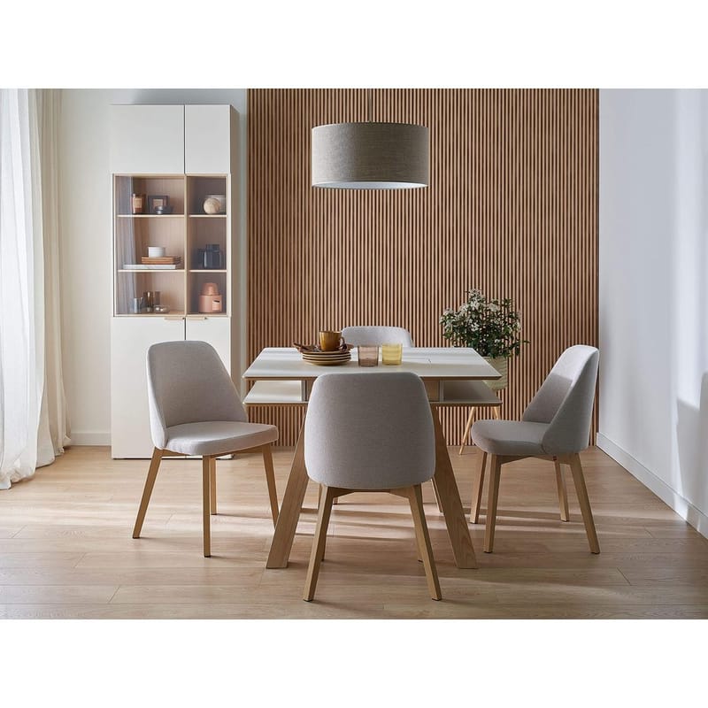 4 You Fresh neliönmuotoinen ruokapöytä 100 cm puu- ja tammijäljitelmällä - Beige - Huonekalut - Pöytä & ruokailuryhmä - Ruokapöydät & keittiön pöydät