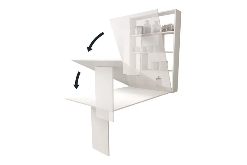 Abi Seinään kiinnitettävä ruokapöytä 130 cm, suorakulmainen - Beige - Huonekalut - Pöytä & ruokailuryhmä - Ruokapöydät & keittiön pöydät