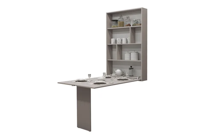 Abi Seinään kiinnitettävä ruokapöytä 130 cm, suorakulmainen, Beige