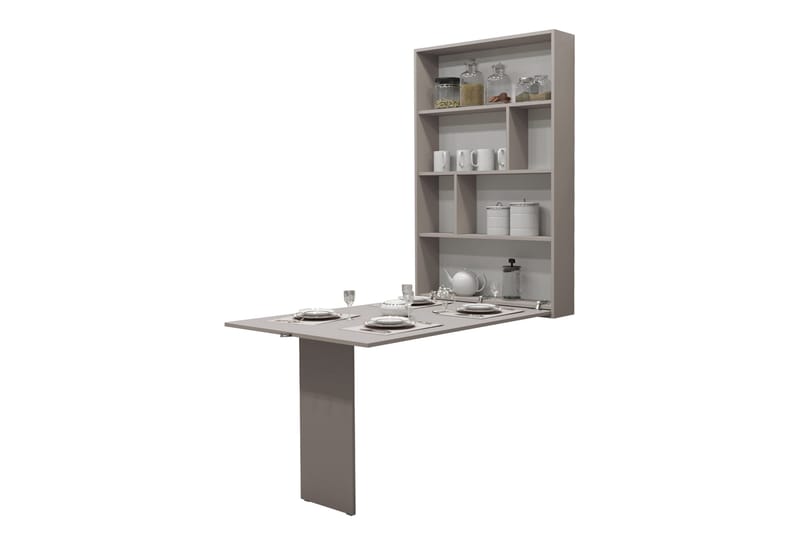 Abi Seinään kiinnitettävä ruokapöytä 130 cm, suorakulmainen, Beige