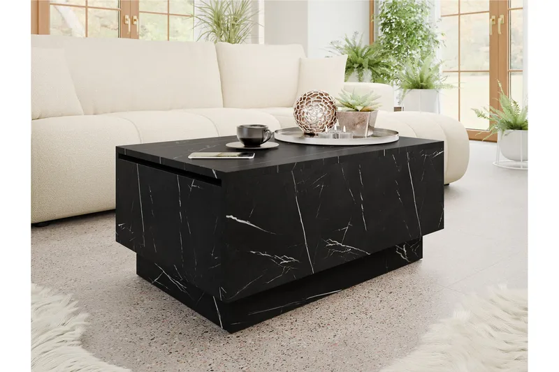 Adrianah Sohvapöytä 90 cm - Musta - Huonekalut - Pöytä & ruokailuryhmä - Sohvapöytä