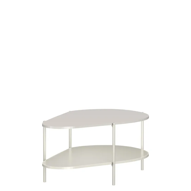 Aggarwal sohvapöytä 65 cm hyllyillä maalattua puuta, Beige