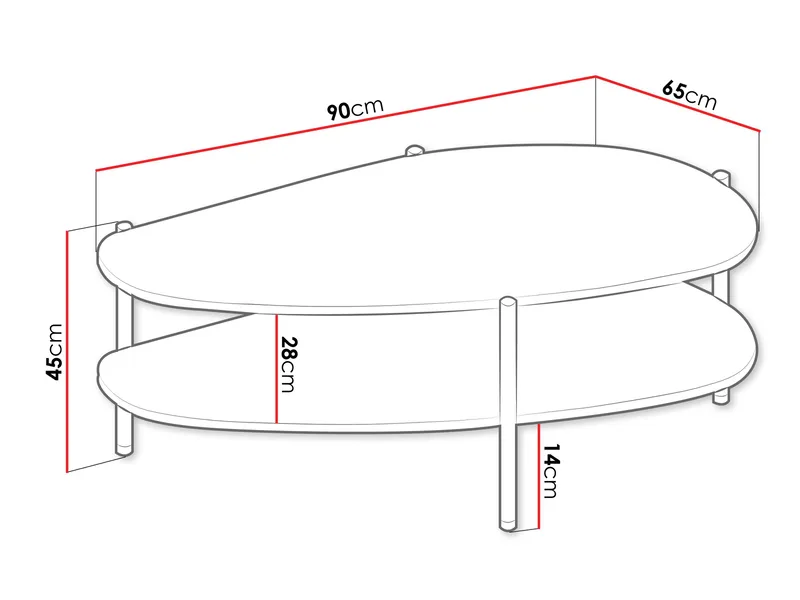 Aggarwal Sohvapöytä 90 cm - Huonekalut - Pöytä & ruokailuryhmä - Sohvapöytä