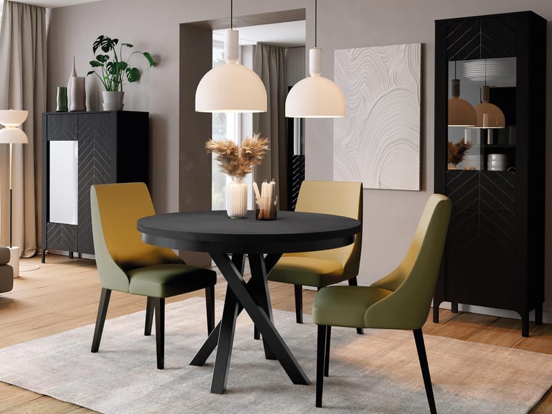 Aggarwal Pyöreä Ruokapöytä 100 cm - Huonekalut - Pöytä & ruokailuryhmä - Ruokapöydät & keittiön pöydät