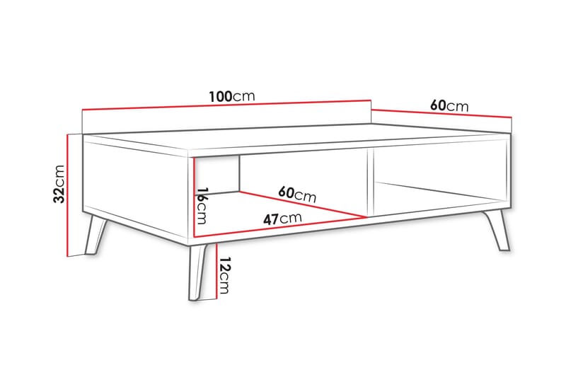 Akihiko Sohvapöytä 100 cm - Cashmere - Huonekalut - Pöytä & ruokailuryhmä - Sohvapöytä