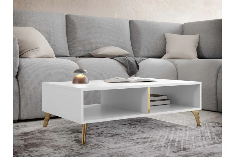 Akihiko Sohvapöytä 100 cm - Valkoinen - Huonekalut - Pöytä & ruokailuryhmä - Sohvapöytä