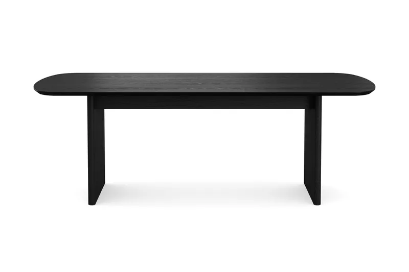 Alma suorakaiteen muotoinen ruokapöytä 220x100 cm, viilu - Musta - Huonekalut - Pöytä & ruokailuryhmä - Ruokapöydät & keittiön pöydät