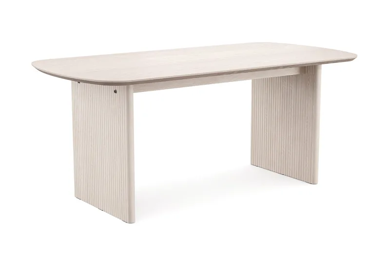 Alma Suorakulmainen Ruokapöytä 180×90 cm Viilu, Valkolaserattu