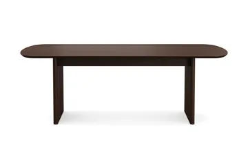 Alma suorakulmainen ruokapöytä 220 × 100 cm, viilu - Savustettu tammi - Huonekalut - Pöytä & ruokailuryhmä - Ruokapöydät & keittiön pöydät
