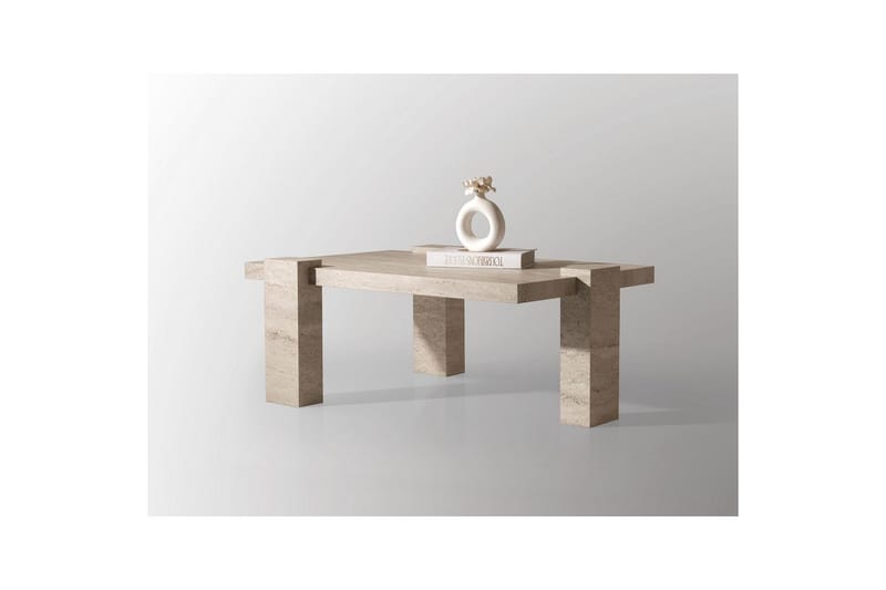 Almasi Sohvapöytä 110 cm - Travertiini - Huonekalut - Pöytä & ruokailuryhmä - Sohvapöytä