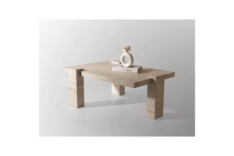 Almasi Sohvapöytä 110 cm - Travertiini - Huonekalut - Pöytä & ruokailuryhmä - Sohvapöytä