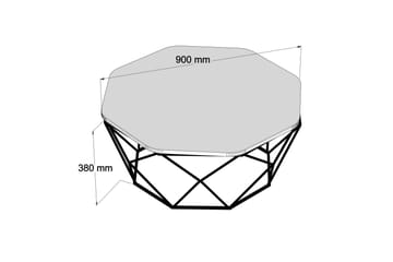 Almasi soikea sohvapöytä 90 cm kivi metallirungolla - Beige - Huonekalut - Pöytä & ruokailuryhmä - Sohvapöytä
